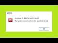 0x0000001D  ERROR_WRITE_FAULT - The System Cannot Write To The Specified Device