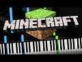 Minecraft - Theme Song (C418 - Dry Hands Soundtrack) Piano Tutorial (Sheet Music + midi) synthesia