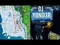 Desafio: Bailar detras de la cabina de DJ con el traje de YOND3R