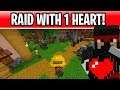 Minecraft 1.14 Raid With Only 1 Heart! THIS WONT BE EASY...