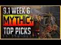 9.1 Week 6 of Mythic+ : Best Specs, Most Popular Specs, Specs on the Rise & more