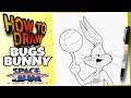 HOW TO DRAW BUGS BUNNY FROM SPACE JAM 2 | STEP BY STEP | como dibujar a bugs bunny de space jam 2