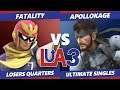 LEVELUP Arena 3 Losers Quarters - ApolloKage (Snake) Vs. Fatality (Captain Falcon) SSBU Ultimate