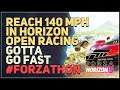 Reach 140 mph in Horizon Open Racing Forza Horizon 5