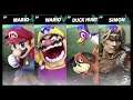 Super Smash Bros Ultimate Amiibo Fights  – Request #18426 Mario vs Wario vs Duck Hunt vs Simon