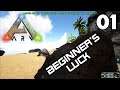 EVERYTHING Wants To EAT Me! - Beginner's Luck - ARK: Survival Evolved - 01