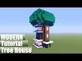 Minecraft Tutorial: How To Make A Modern Treehouse 2020