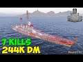 World of WarShips | Vittorio Veneto | 7 KILLS | 244K Damage - Replay Gameplay 4K 60 fps