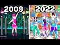 Graphical Evolution of Just Dance (2009-2022)