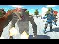 Ice Giant army VS Kozarog Fire army - Animal Revolt Battle Simulator