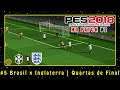 PES 2018: HD PATCH V2 (PS2) Konami Cup #5 Brasil x Inglaterra | Quartas de Final