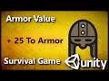 Unity 3D Survival Game: Armor Value  C# #26