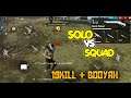 free fire solo vs squad 19 kill+booyah