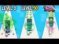 Monster School: Makeover Run GamePlay Mobile Game Max Level LVL Noob Pro Hacker Minecraft Animation