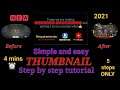 Creating and Putting Thumbnail in YT video|Step by step Tutorial|2021| Cipher AL