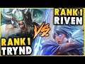 RANK 1 TRYNDAMERE WORLD VS. #1 RIVEN WORLD (FT. ADRIAN RIVEN) - League of Legends