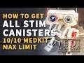 All Stim Canister BD-1 Medkit Upgrade Locations Star Wars Jedi Fallen Order