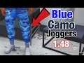 Blue Camo Joggers Glitch - GTA 5 Online Outfit Tutorial