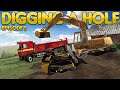 DIGGING A HOLE! - Sandy Bay - Farming Simulator 19 -  Ep.5 (with Wheel Cam)