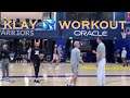 📺 Klay workout/threes after Warriors practice, day before LA Clippers at Chase Center
