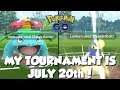 MY TOURNAMENT IS JULY 20TH! Pokemon GO PvP Jungle Cup Great League Matches