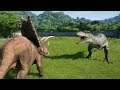 Pentaceratops(Modified) VS Albertosaurus, Acrocanthosaurus, Carcharodontosaurus T-Rex & More - JWE