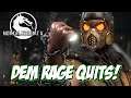 DEM RAGE QUITS! | Mortal Kombat X (Scorpion Matches)