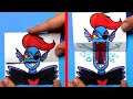 How to Draw an UNDYNE UNDERTALE SURPRISE FOLD #shorts