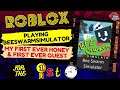 My First Time in Playing #Roblox #BeeSwarmSimulator |First Time to Make Honey and First Ever Quest