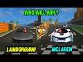 NEW MCLAREN CAR SPEED ABILITY TEST | NEW MCLAREN CAR VS LAMBORGHINI CAR RACE IN FREE FIRE