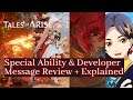 Tales of Arise | Special Abilities, Developer Message, & Upcoming Livestream! | Review + Explained