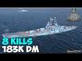 World of WarShips | Jean Bart | 8 KILLS | 162K Damage - Replay Gameplay 4K 60 fps