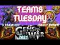 5 TEAMS Vault Raid Event Faction | Gems of War Team Guide 2021 | Vault Event Raid Event Umbral Nexus