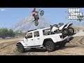 GTA 5 Real Life Mod #165 2020 Jeep Gladiator Hauling Dirt Bikes To The Track & Racing With Franklin