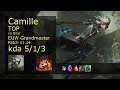 Camille Top vs Gnar - EUW Grandmaster 5/1/3 Patch 11.14 Gameplay