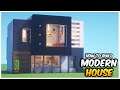 Minecraft: How to Build a Compact Modern House | Modern Survival House Tutorial