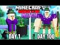 I Survived 100 Days as a WITCH in HARDCORE Minecraft!