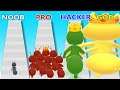 NOOB vs PRO vs HACKER vs GOD in Tiny Run - Perfect LEVEL in Tiny Run - Gameplay Android, Ios
