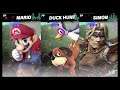 Super Smash Bros Ultimate Amiibo Fights  – Request #18461 Mario vs Duck Hunt vs Simon