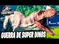 DOBLE BATALLA BRUTAL de DINOSAURIOS POR SER EL ALFA 🐱‍🐉 Jurassic World Evolution