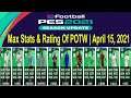 eFootball PES 2021 - My Club - Max Stats and Rating Of POTW | April 15, 2021