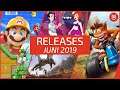 Neue SPIELE im JUNI 2019 für PS4, Xbox One, Nintendo Switch, 3DS & PC | RELEASES frisch aufgetischt