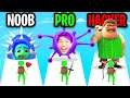 NOOB vs PRO vs HACKER In HERO BUILDER 3D!? (ALL LEVELS!)