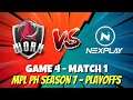 NXP vs WORK [Game 4] MPL-PH S7 Playoffs Day 1 (ENGLISH) | MLBB