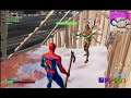 Playing with a fan. FEATURING spiderman mithic
