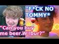 TommyInnit wants Wilbur Soot to buy him ALCOHOL! *Tommy GETS DRUNK?*
