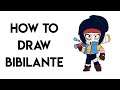 How To Draw Bibilante - New Skin Brawler | Step By Step Brawl Stars