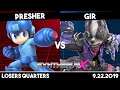 Presher (Megaman) vs Gir (Wolf/Banjo Kazooie) | Losers Quarters | Synthwave X Three