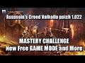 Assassin's Creed Valhalla Update 1.022 gigantic patch - Mastery Challenge New Free Game Mode