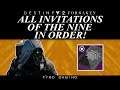 Destiny 2: All Invitations Of The Nine In Order! (Full Story Recap)